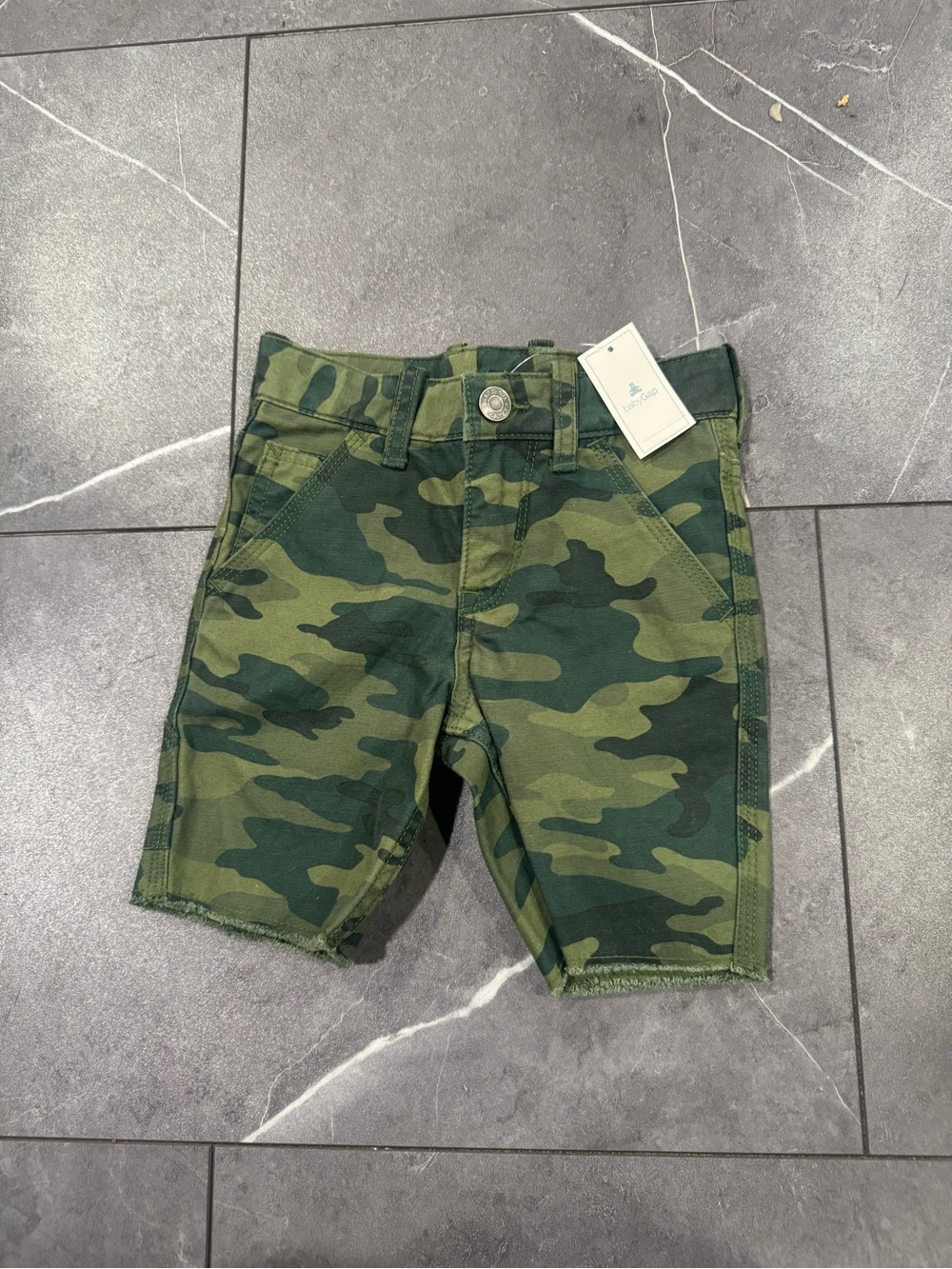 GAP Olive & Forest Green Camo Shorts